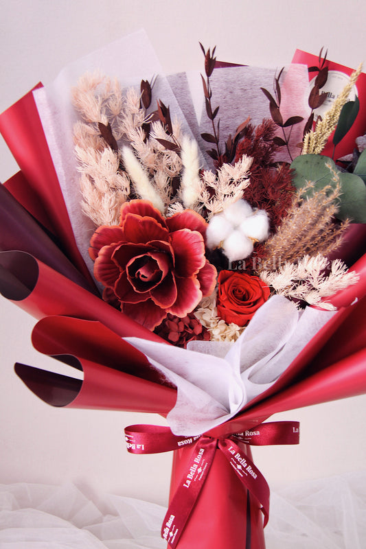 Maroon Dried Flower Bouquet