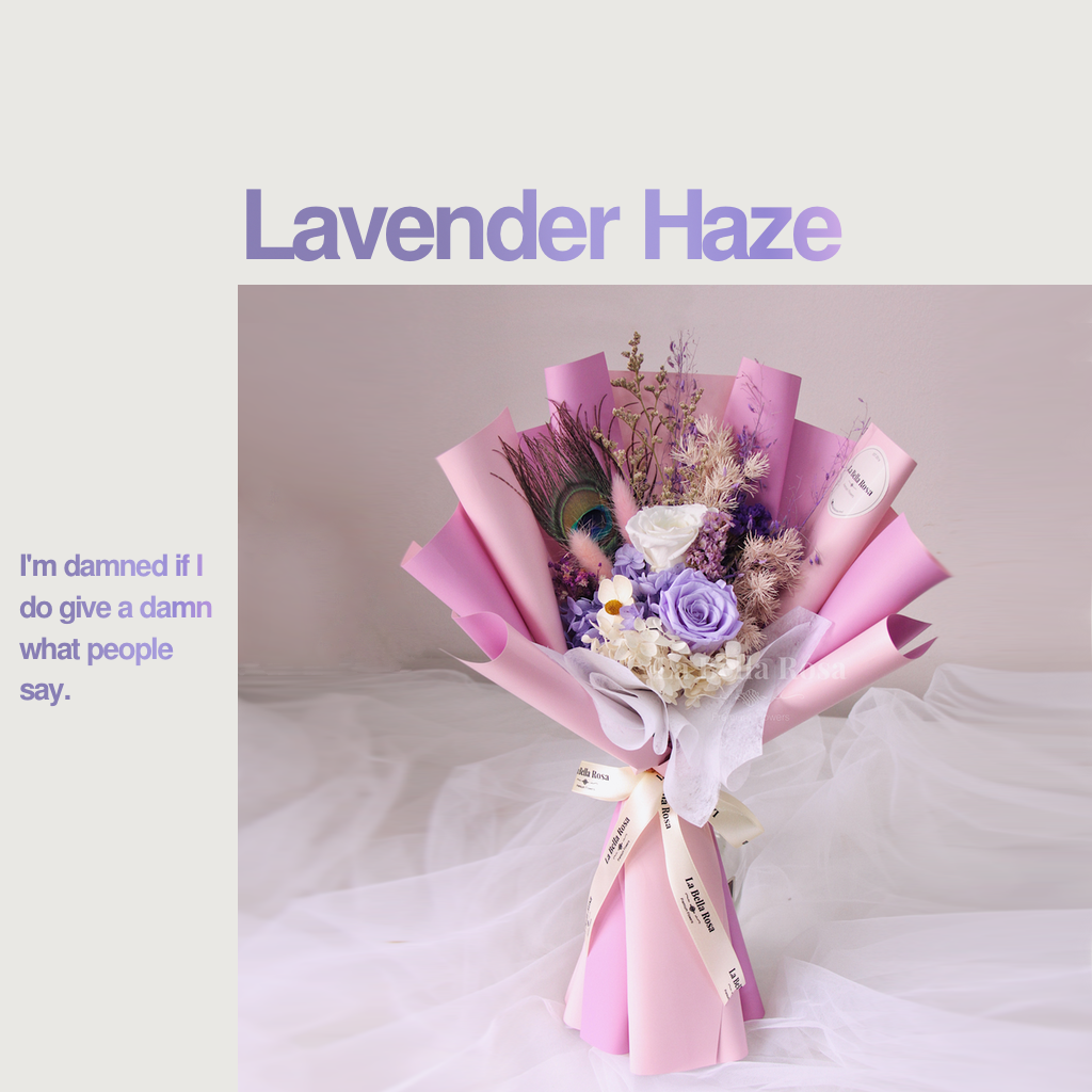 Lavender Haze Dried Flower Bouquet