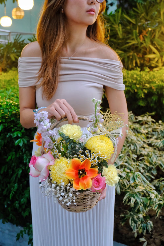 Summer Haze Flower Basket