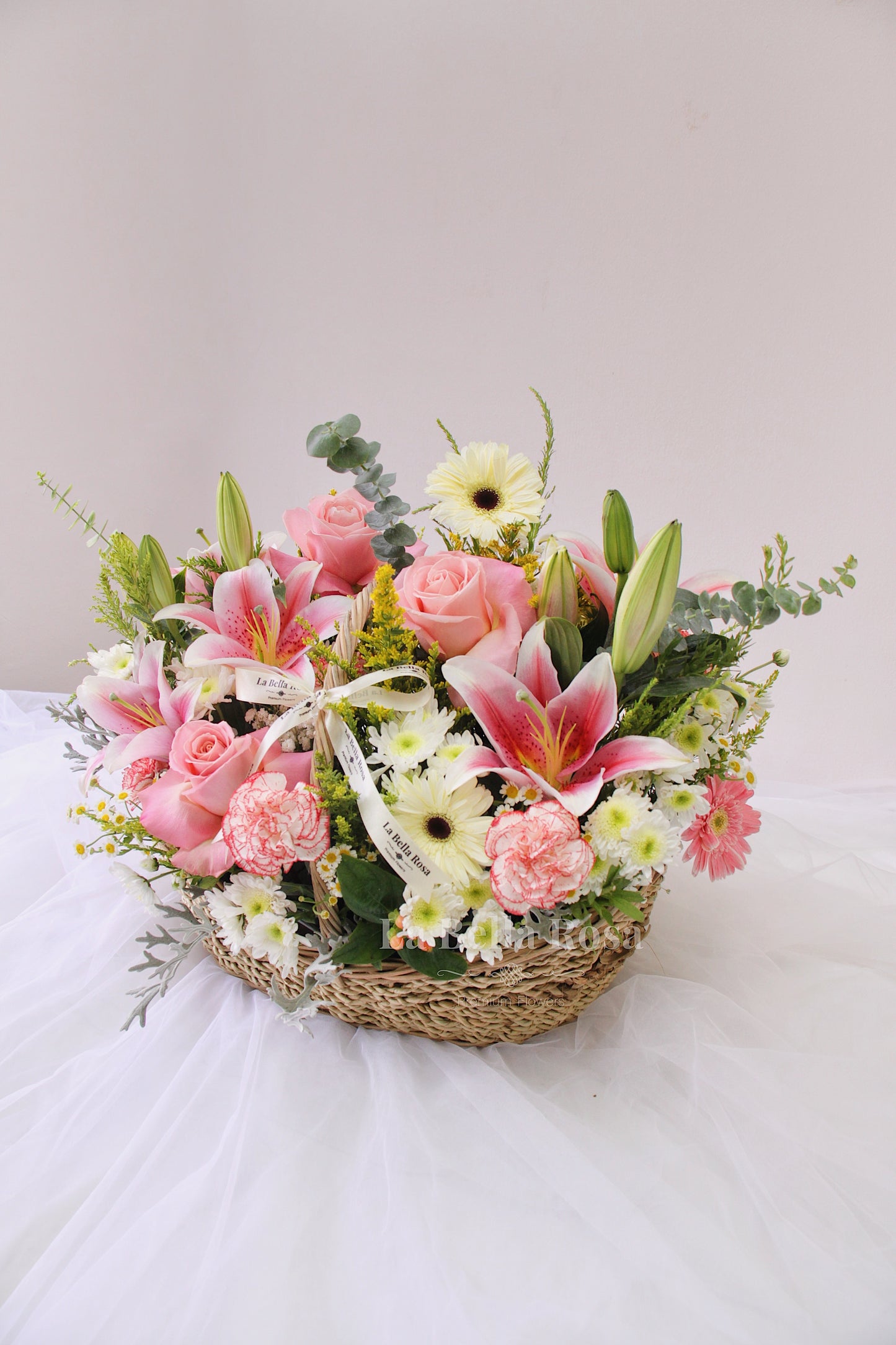 Posh Pink Flower Basket
