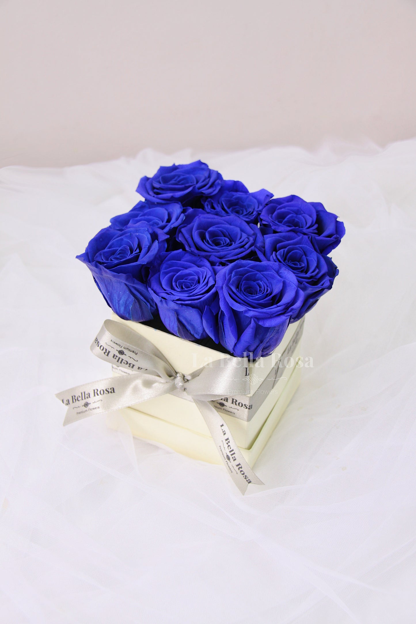 Blue Preserved Rose Box